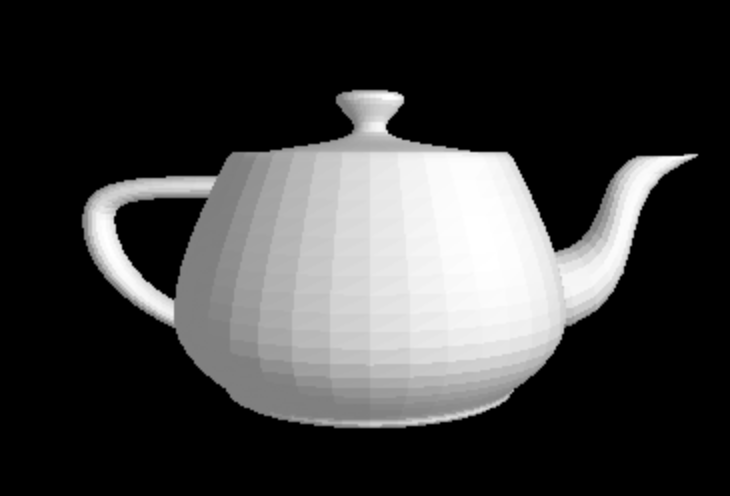 Image of teapot with flat shading