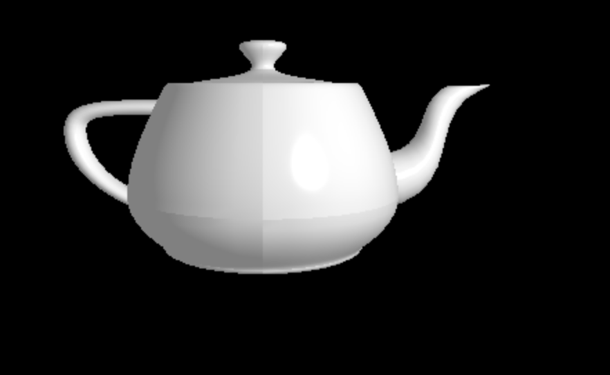 Image of teapot with phong shading with specular highlights